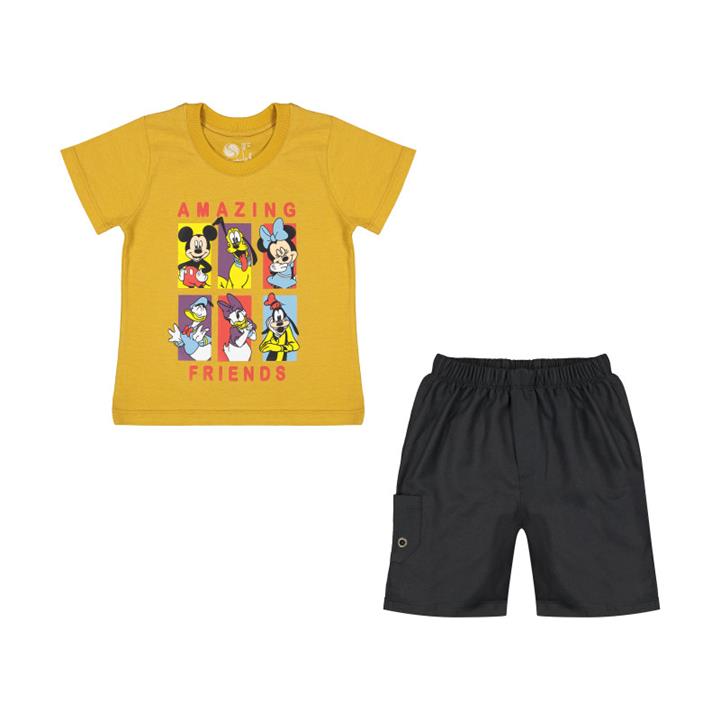 ست تی شرت و شلوارک پسرانه سون پون مدل 1391770-16 Seven Poon 1391770-16 T-Shirt And Shorts Set For Boys